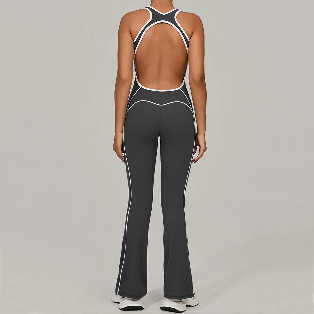 Gym Jumpsuit Women's Rompers Fitness Suit Running Sports Overalls for Woman Tracksuit Yoga Clothing Scrunch Workout Sportswear