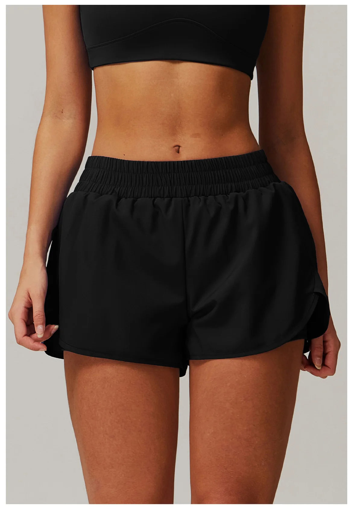 Yoga Shorts Women Fitness Shorts Running Cycling Shorts Breathable Sports High Waist Workout Gym Shorts Pocket Fake Two Pieces