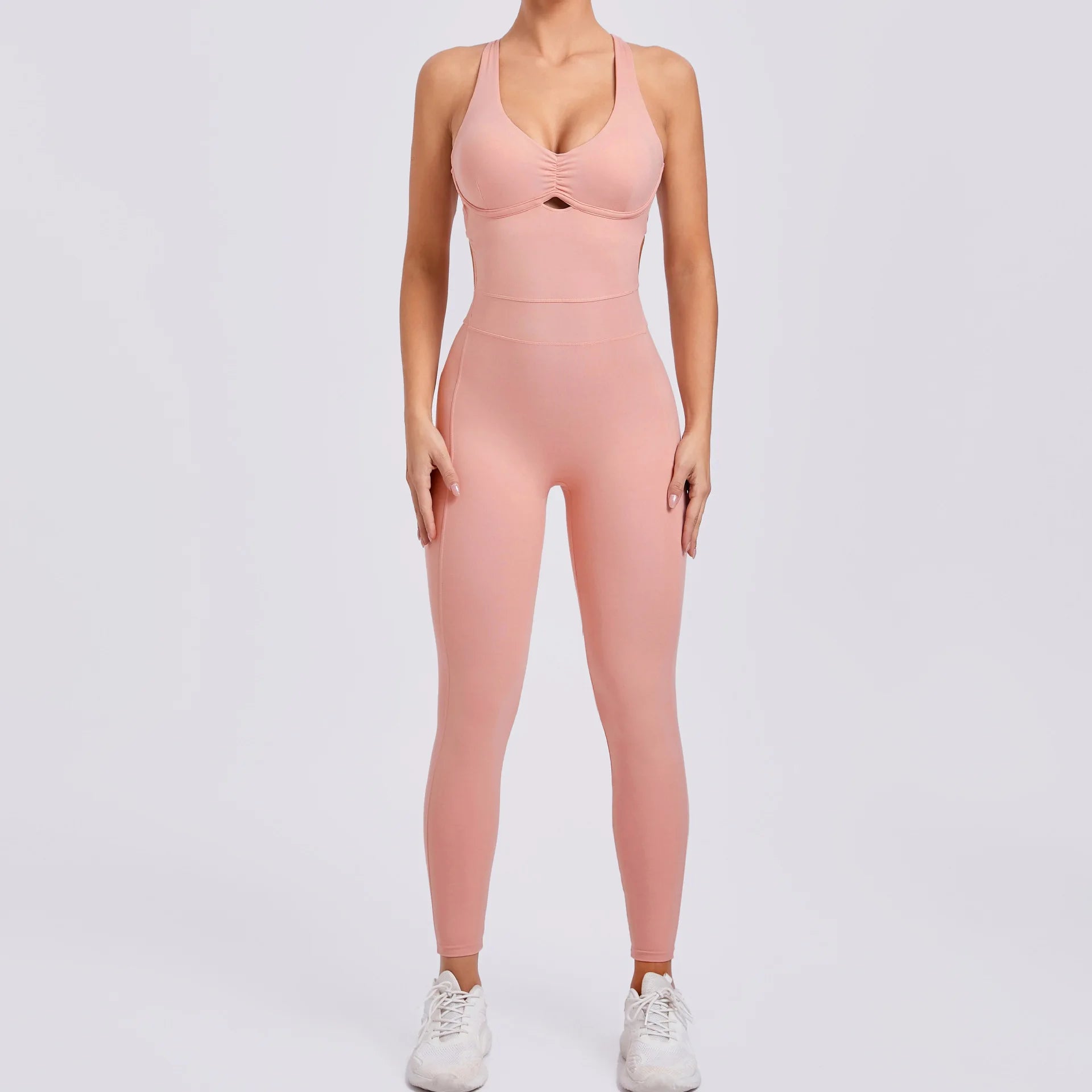 Yoga Set Jumpsuits Women Tracksuit Ribbed One Piece Fitness Rompers Sleeveless Backless Sportswear Gym Set Workout Clothes