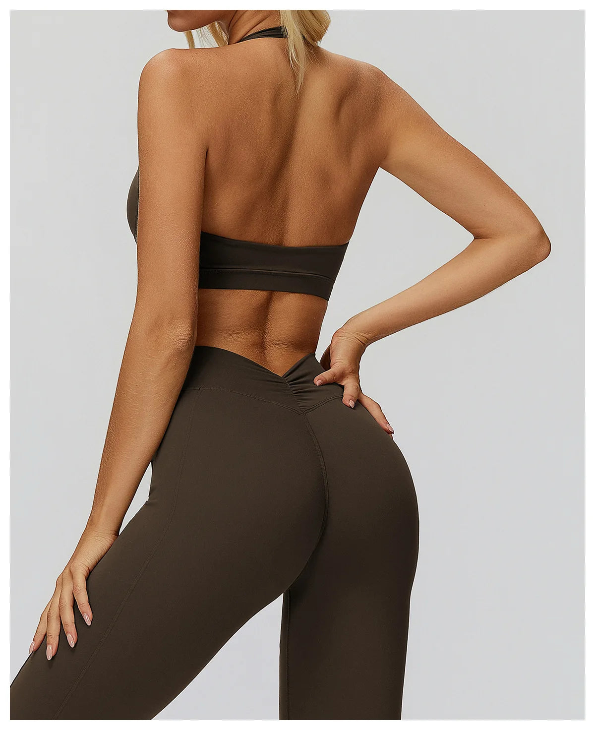 Women Impact Sports Bra Seamless Halter Top High Support Push-up Open Back Gym wear Fitness Push Up Yoga Bra Workout Underwear