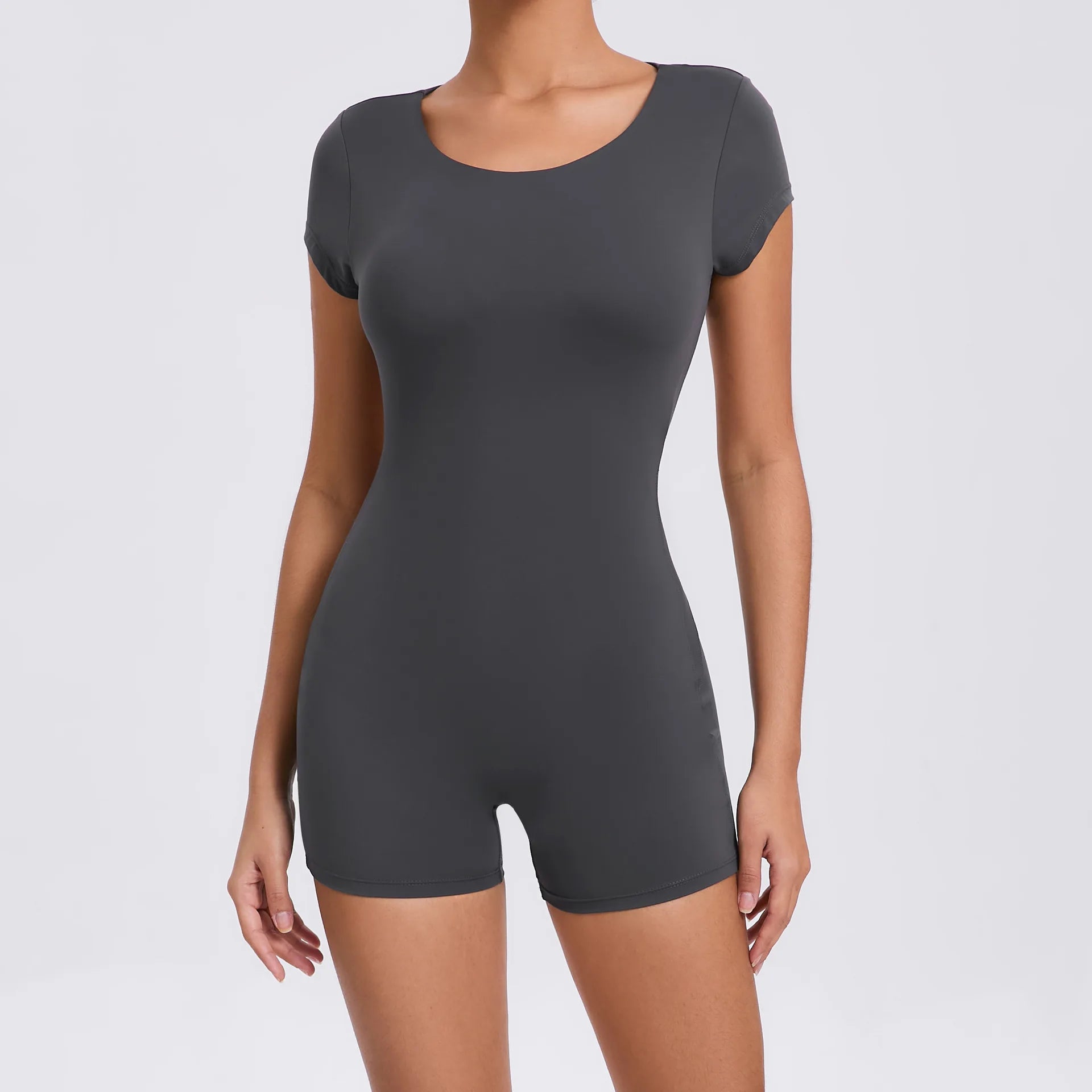 Jumpsuit Yoga Set Women Workout Set One Piece Sports Suit Short Sleeve Gym Clothes Push Up Fitness Set Bodysuit Sportswear