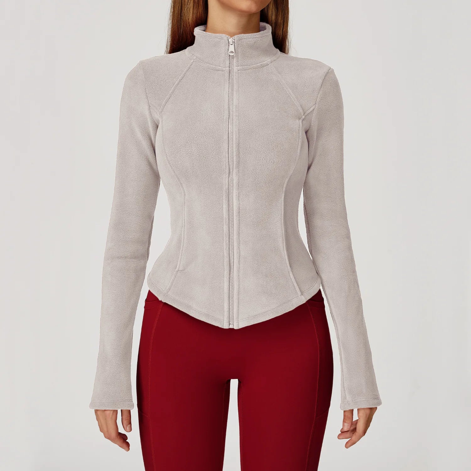 Winter Fleece Jacket for Women Yoga Long Sleeved Lamb Fleece Jacket Fleece Outdoor Top Thickened Warm Jacket for Women Top