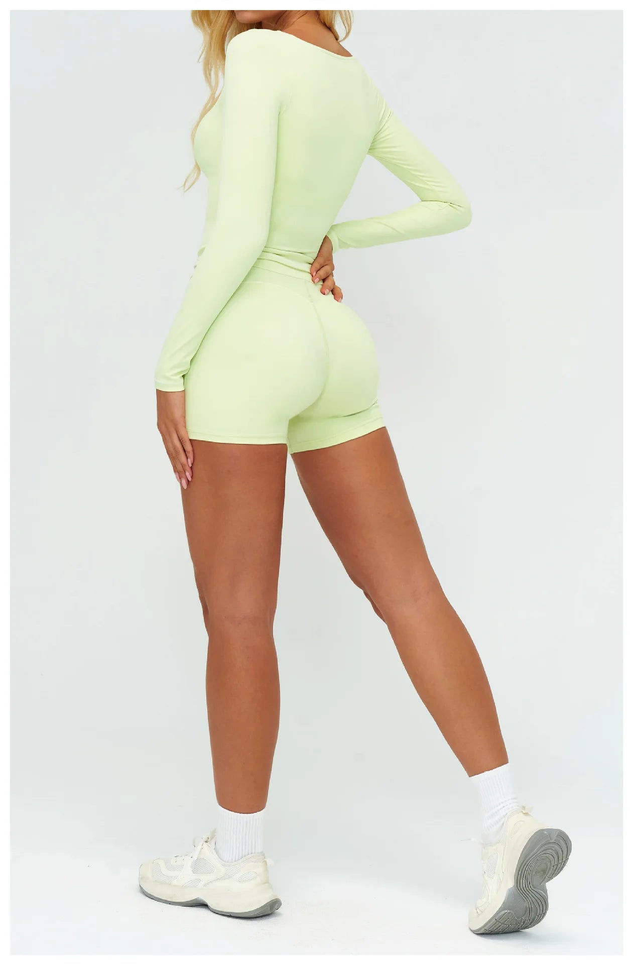 Yoga Set Women Tracksuit 2PCS Sportswear Workout Clothes Athletic Wear Gym Leggings Fitness Outfits Top Long Sleeve Sports Suits