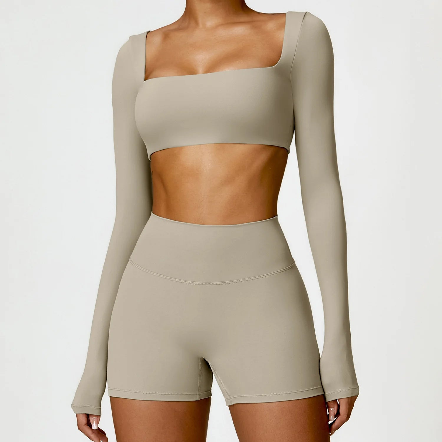 Winter Yoga Long sleeved Women's Outdoor Running Fitness Wear T-shirt Long sleeved Yoga Shirt Gym Push Up Workout Sports Top