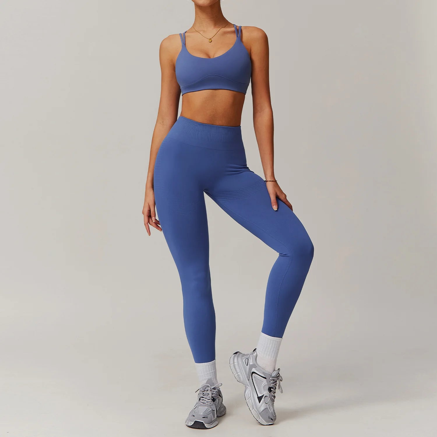 Women Yoga Suit 2PCS Sports Set Quick-Drying Gym Set Women Tracksuit Running Bra Workout Long Sleeve Sports Shirt Yoga Clothing