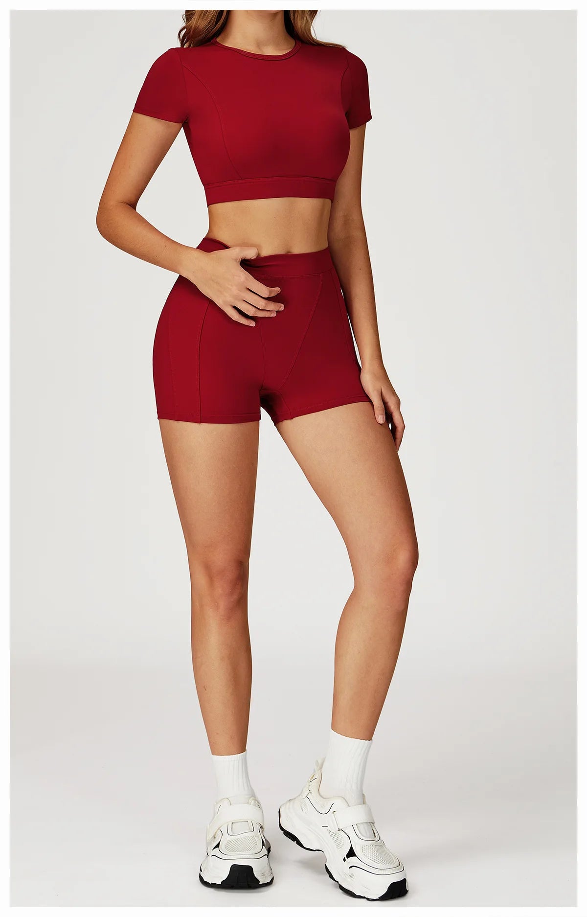 Women Yoga Top Workout Sport T Shirts Fitness Clothes Short Sleeve Push Up Yoga Shirt Gym Top Running Active Wear Sport Top
