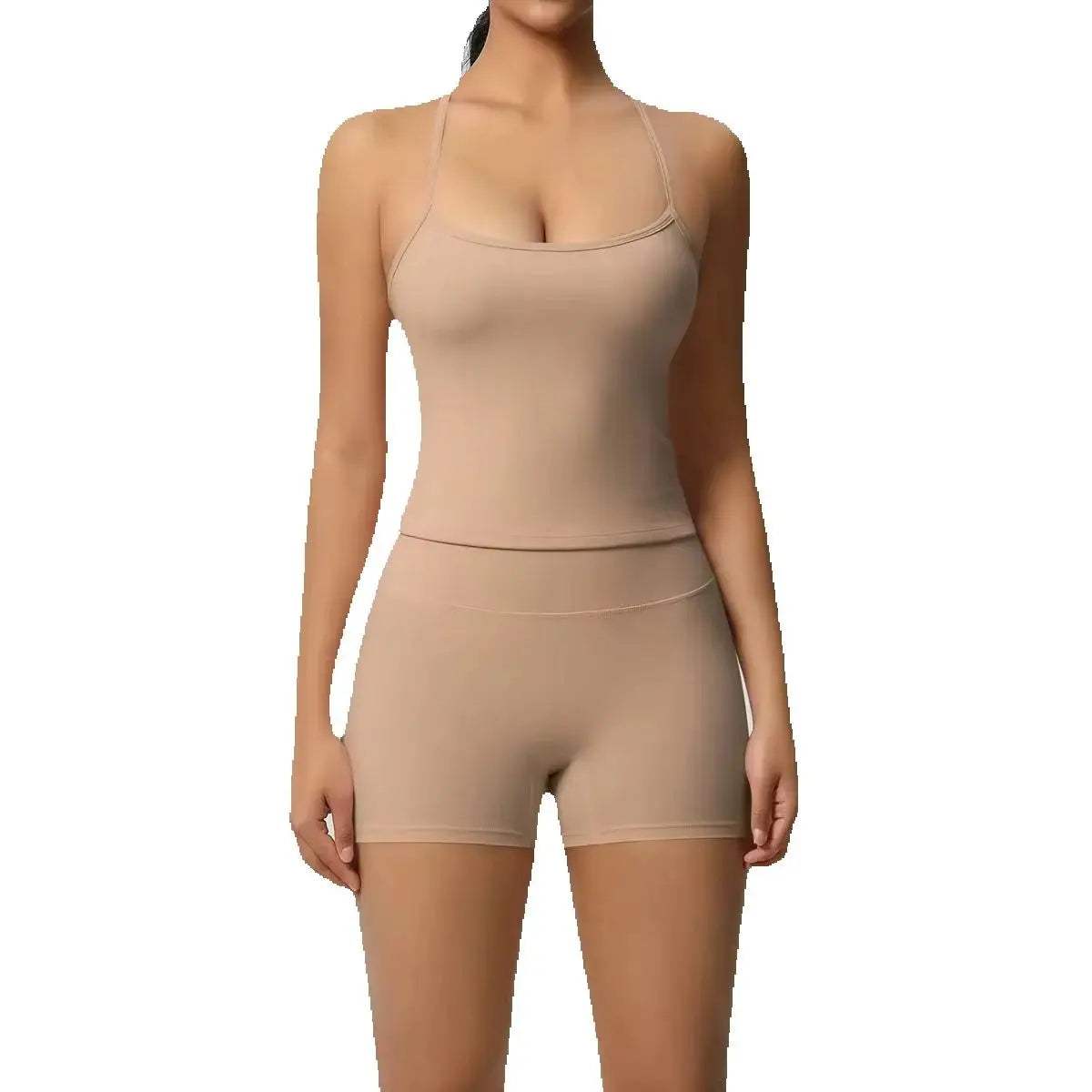 Yoga Sport Set Women Seamless Crop Top Bra Shorts Yoga Set Comfort Elastic Sportsuit Workout Outfit Fitness Gym Clothes