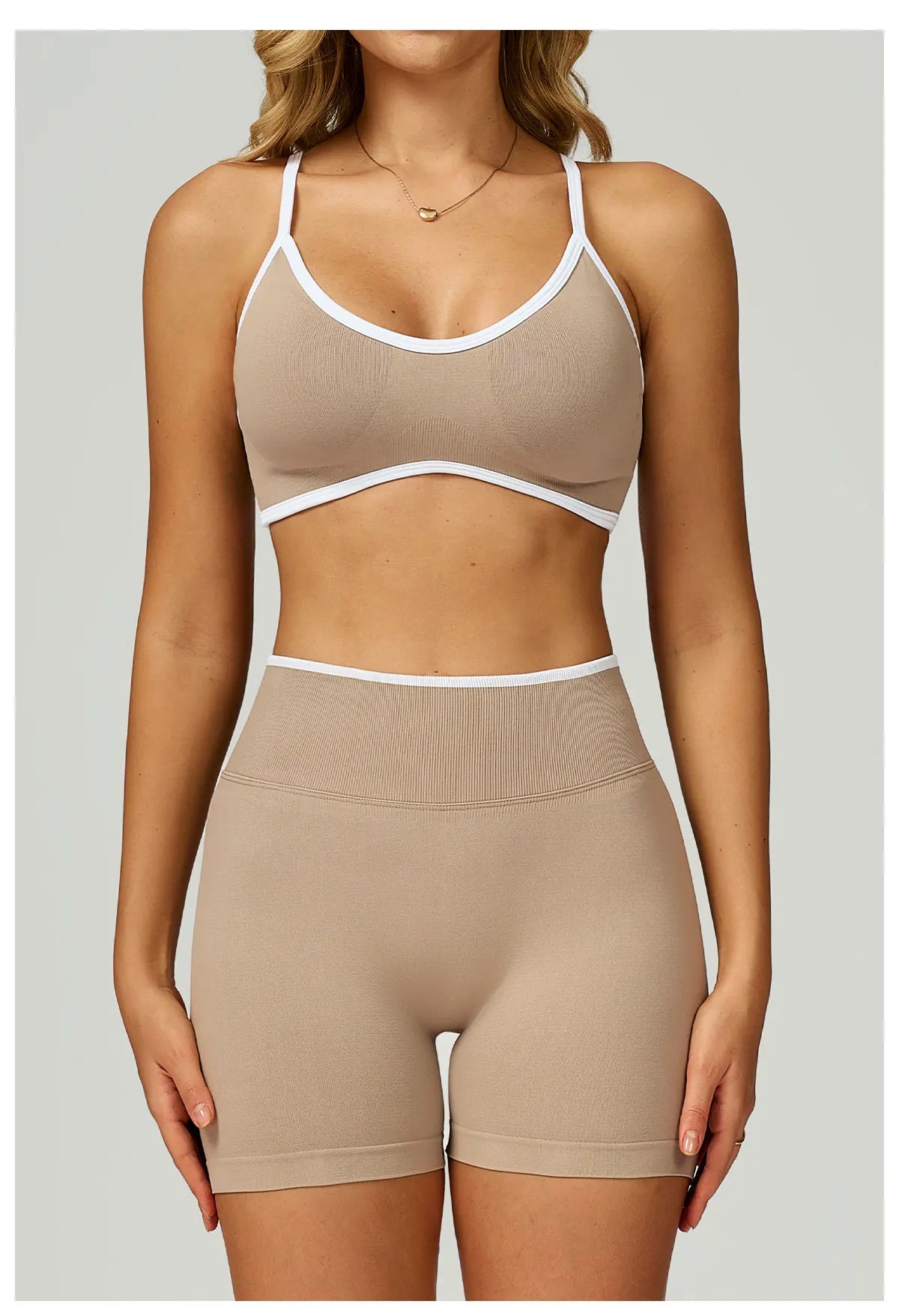 Women Seamless Halter Sports Bra High Support Push-up Open Back activewear Gym Tank Top Fitness Underwear Yoga Workout Brassiere