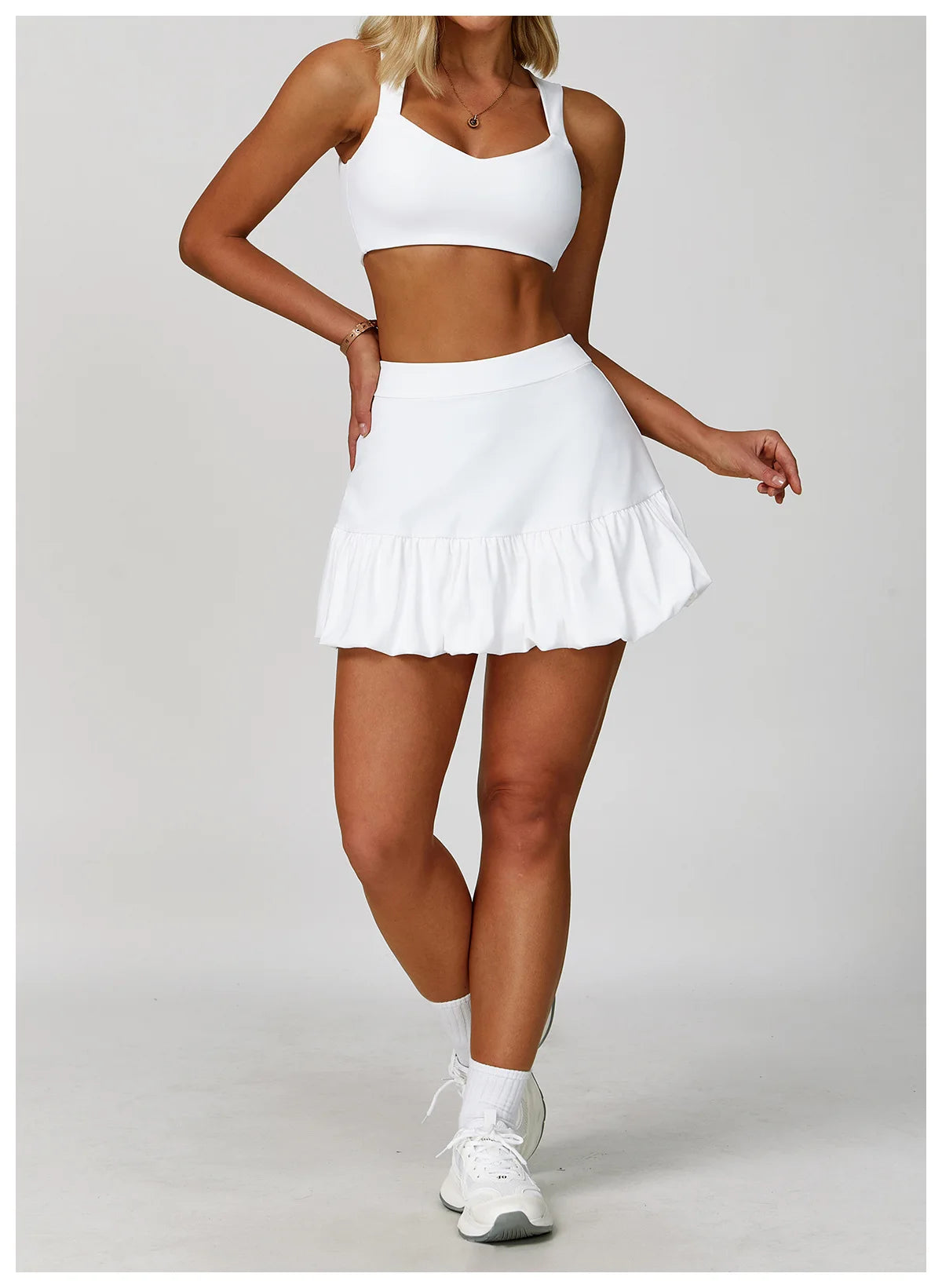 High Waisted Tennis Mini Skirt Women's Tennis Yoga Golf Sports Belt Safety Pants Pocket Comfortable and Breathable Sports Skirt