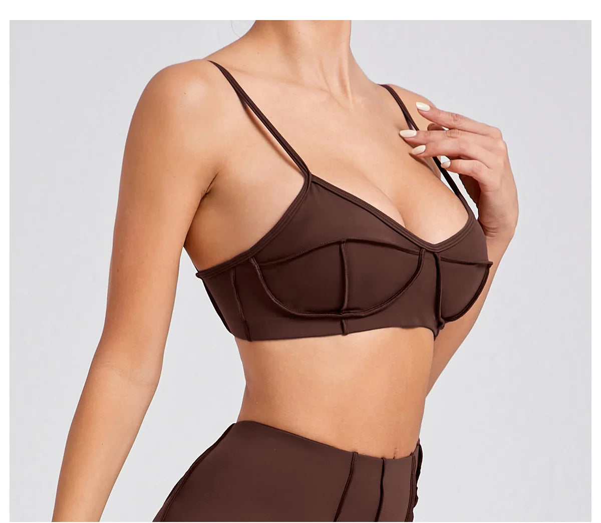 Sports Bra Anti-Sweat Fitness Top Women Yoga Bra Shockproof Crop Top Push Up High Strength Sport Bra Breathable Gym Workout Top