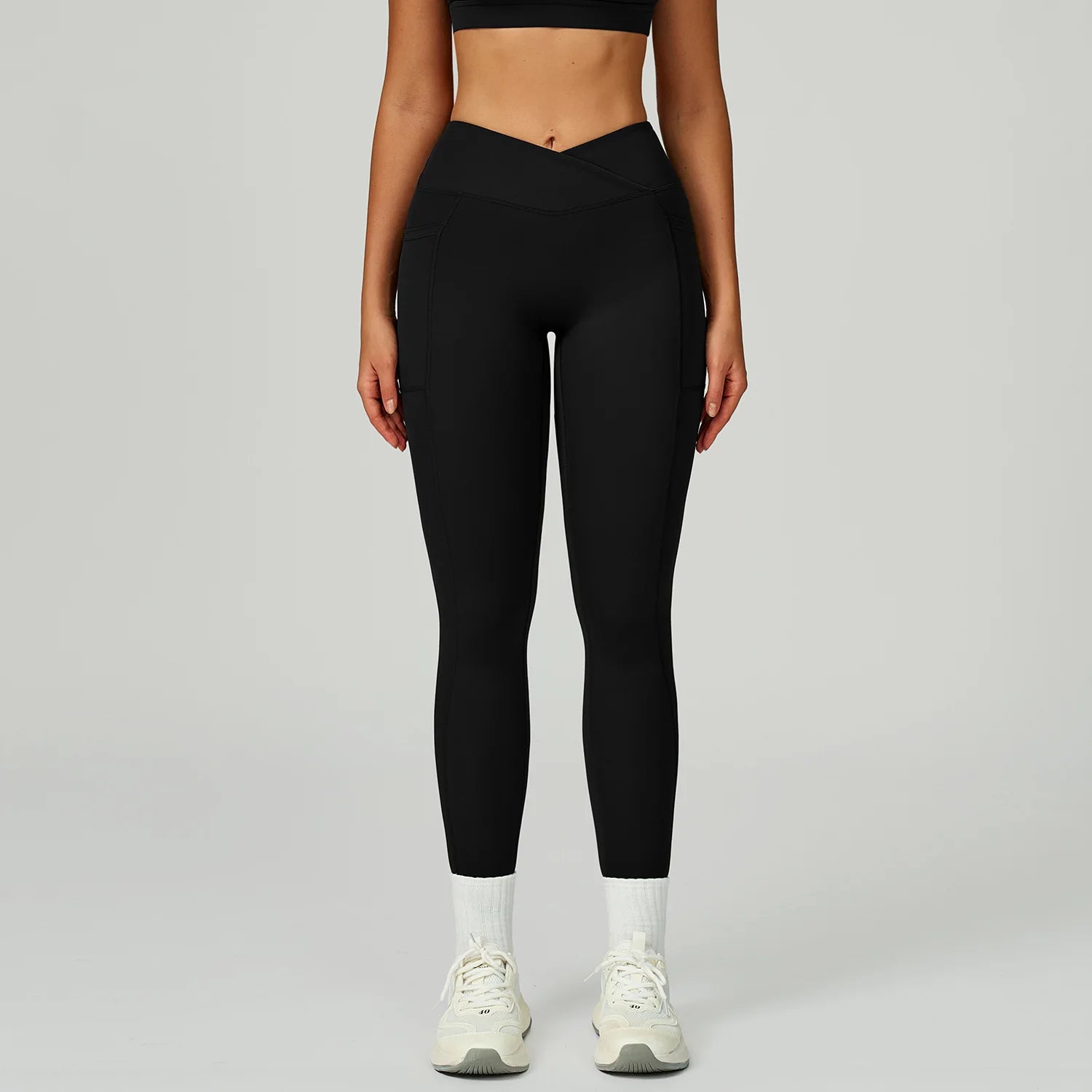Yoga Pants Cross Waist Head Gym Leggings Women Sexy High Waist Booty Lifting Leggings Pants Women Sports Clothing Fitness Wear