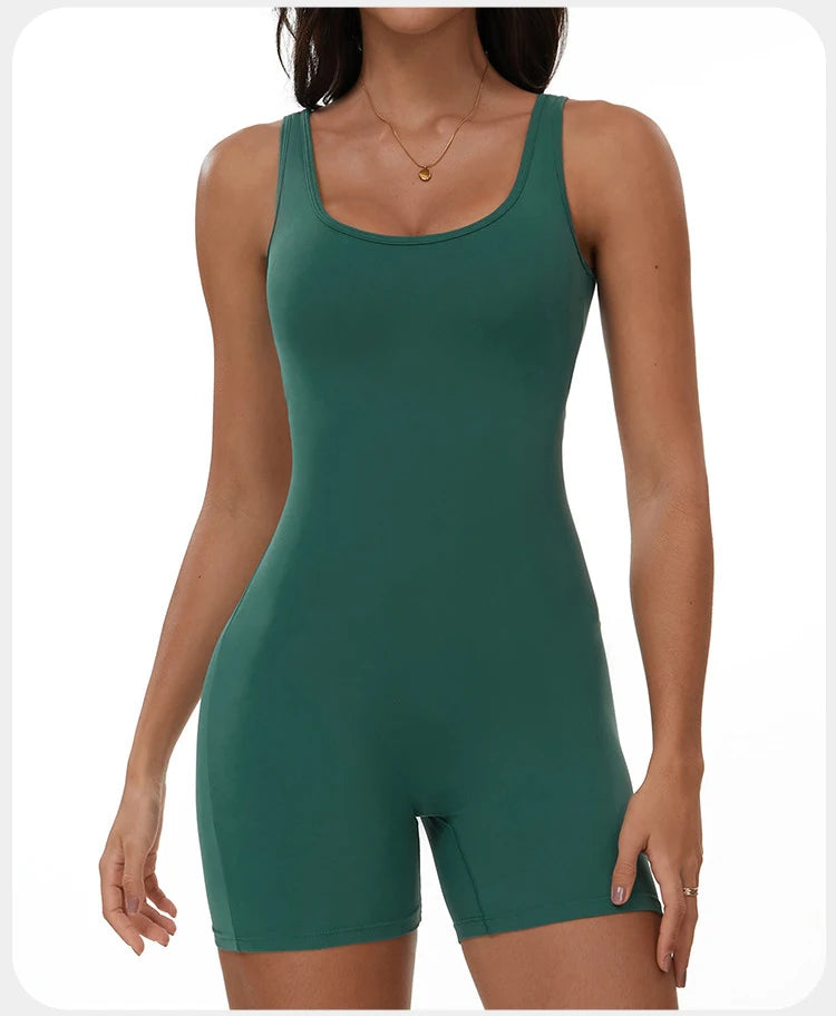 Yoga Jumpsuits Women Tracksuit Set Fitness Rompers Sexy One Piece Sports Bra Workout Bodysuit Sexy Back V Sportswear Gym Clothes
