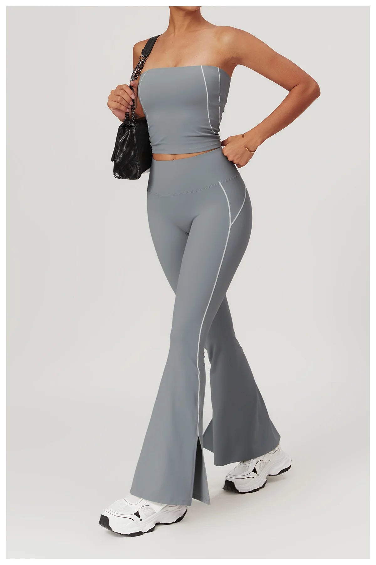 Yoga Flare Leggings Women Bell-bottoms Fitness Push Up High Waiste Wide Leg Workout Pants Gym Elastic Tights Exercise Sport Pant