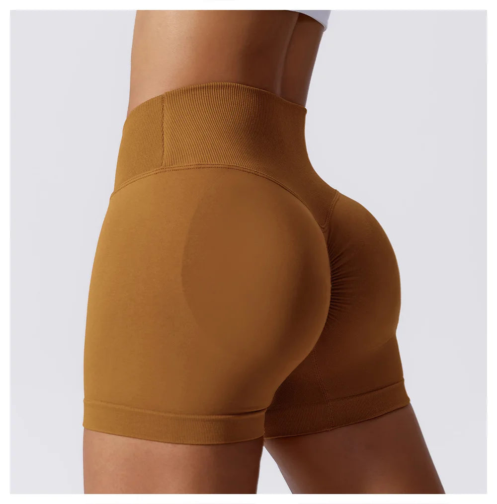 Summer Seamless Yoga Shorts High Waist Elasticity Sports Leggings Women Breathable Cycling Shorts Buttock Lift Gym Shorts Women