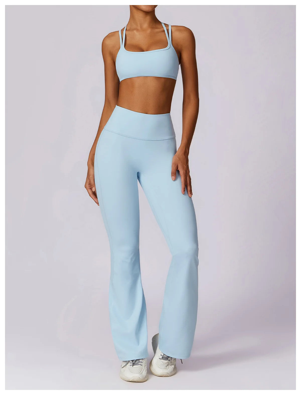 Yoga Bell-bottoms Tight Scrunch Butt Lifting Dance High Waist Tights Women Sport Pants Gym Running Breathable Fitness Leggings