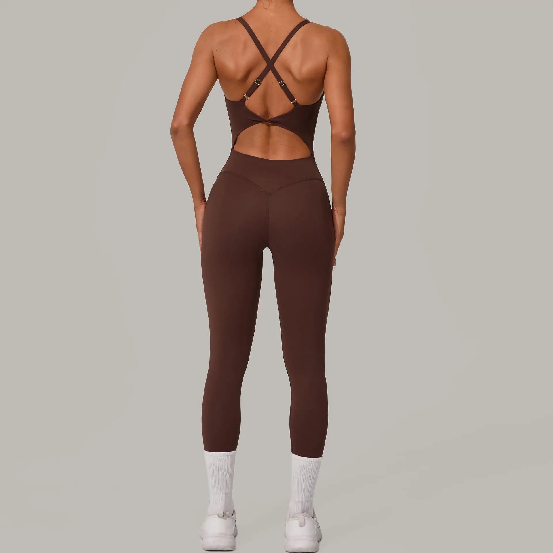 Yoga Set Women Tracksuit Sexy Backless One-piece Suit Female Rompers Quick Dry Yoga Clothing Workout Bodysuits Sports Jumpsuit