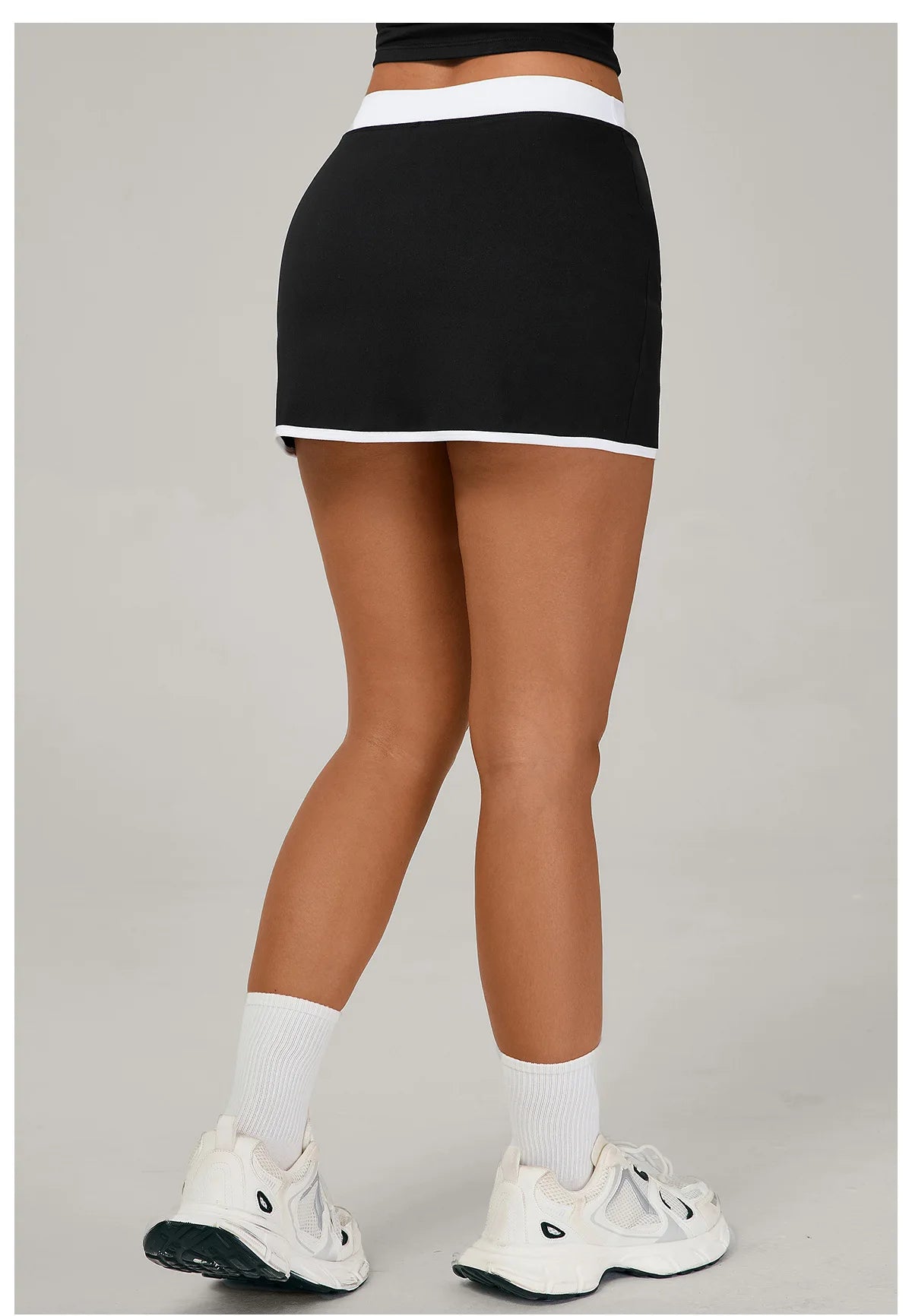 Color Blocking Sports Short Skirt Women's Yoga Short Skirt Tight Fitting Splicing Anti Glare Running Fitness Yoga Tennis Skirt