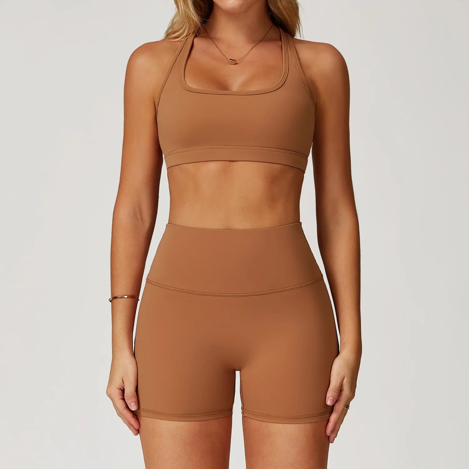 Yoga Set 2 Pieces Women Clothes Workout Outfits Fitness Sportswear Gym Tracksuit High Waist Leggings Sports Bra Athletic Wear