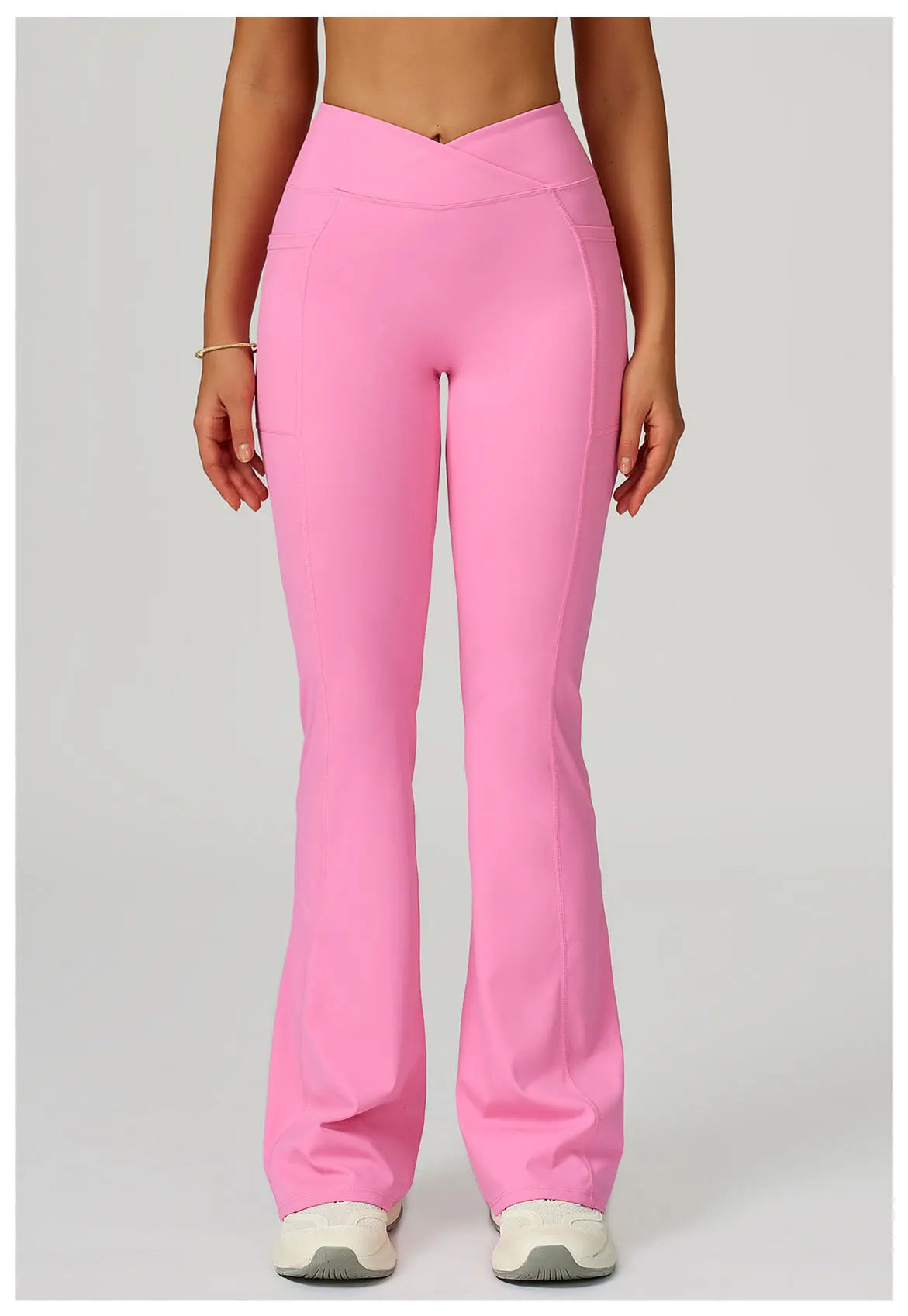 Flare Leggings Women Yoga Pants Bell-bottoms Yoga Trousers High Waist Fitness Pants Stretch Gym Casual Sports Wide Leg Pants