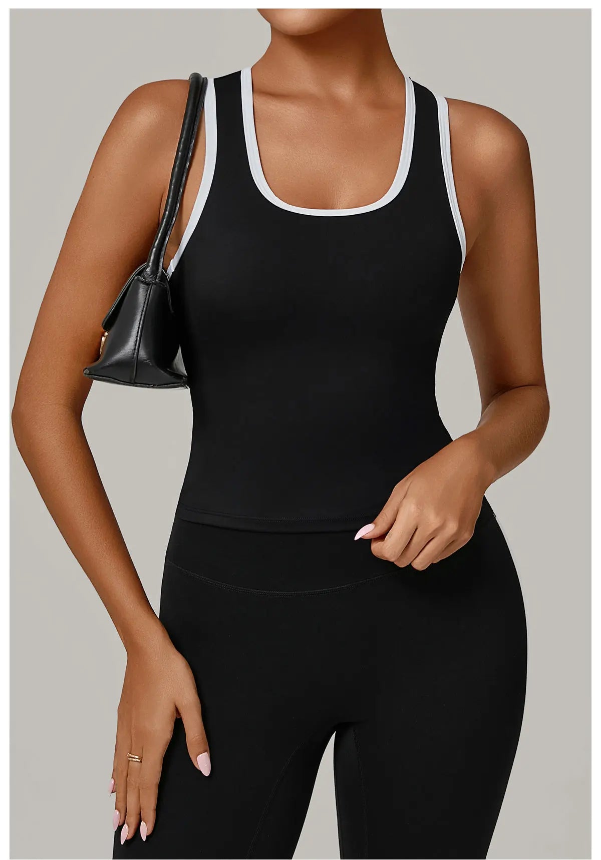 Women's Impact Strappy Top Sports Underwear Yoga Vest Fitness Tank Top Gym Beautiful Open Back Bra Running Workout Halter Bra