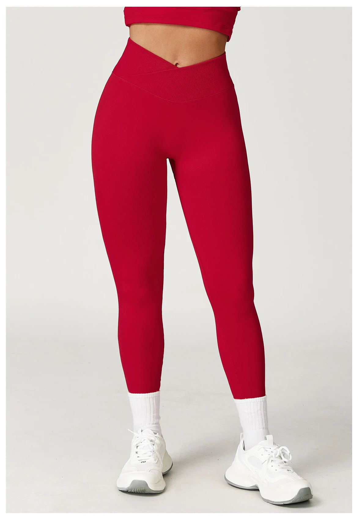 Seamless Yoga Leggings Women Fitness Leggings Running Cycling Pants Cross Waist Head Sports Legging High Waist Workout Gym Tight