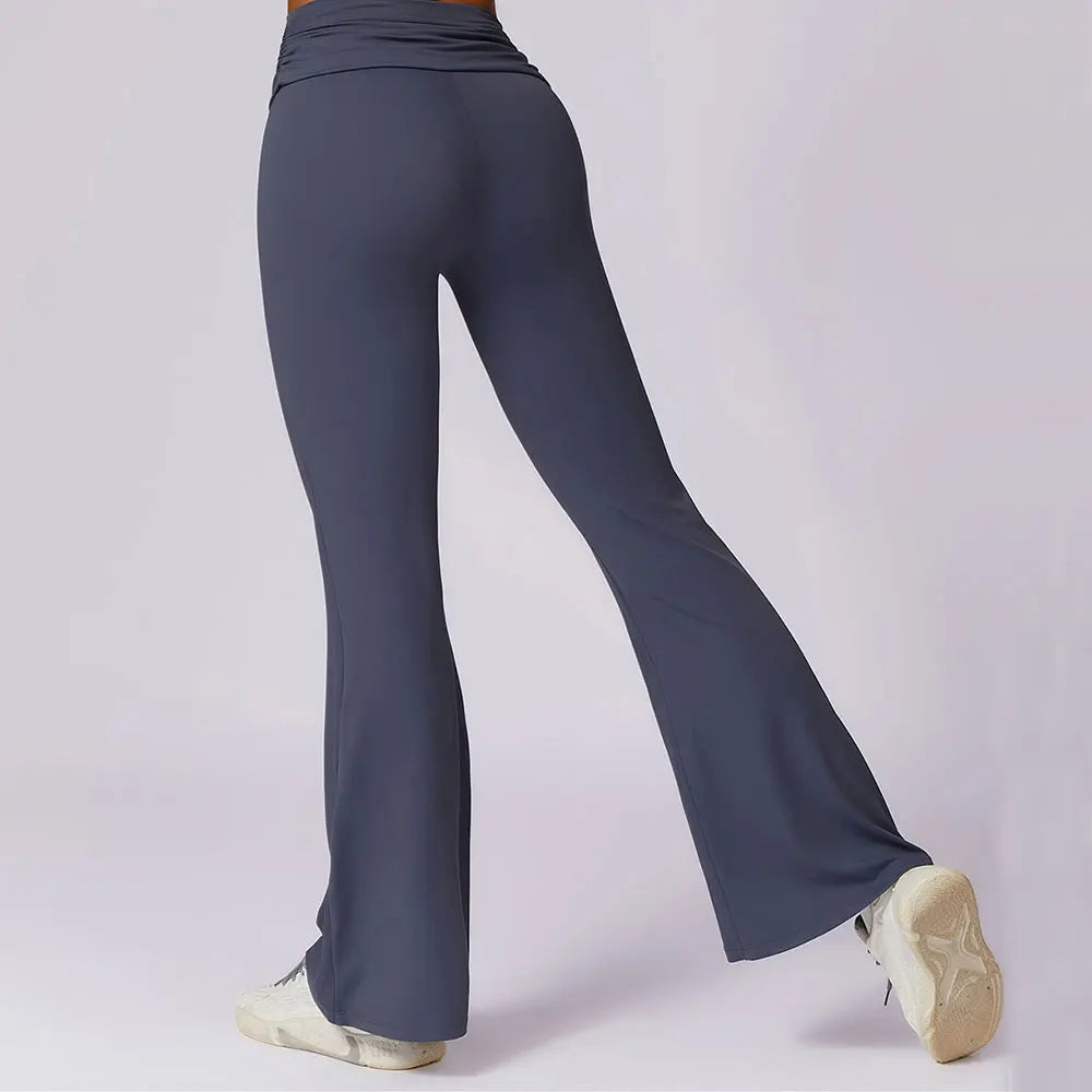 Workout Flare Leggings Yoga Pants Women High Waist Wide Leg Pant Women Gym Fitness Sports Black Flared Pant Latin Dance Trousers