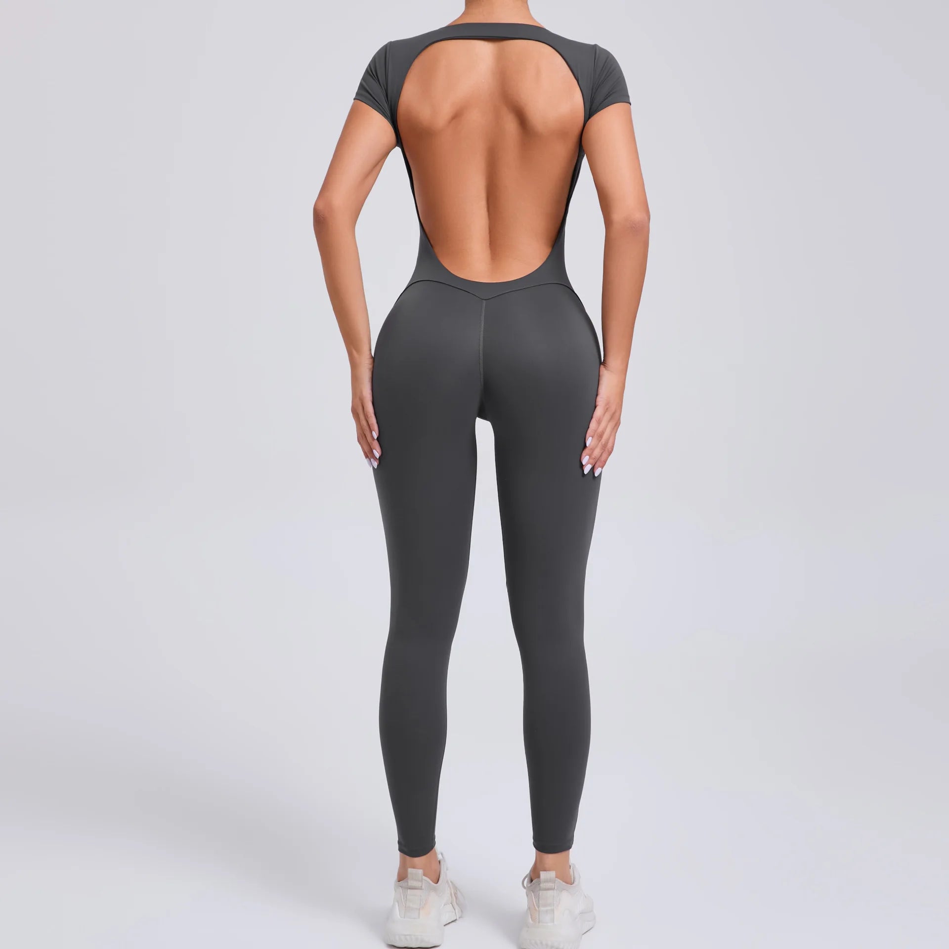 Yoga Suit Women's Jumpsuit One Piece Sports Suit Short Sleeve Gym Clothes Push Up Training Fitness Yoga Bodysuit Sportswear
