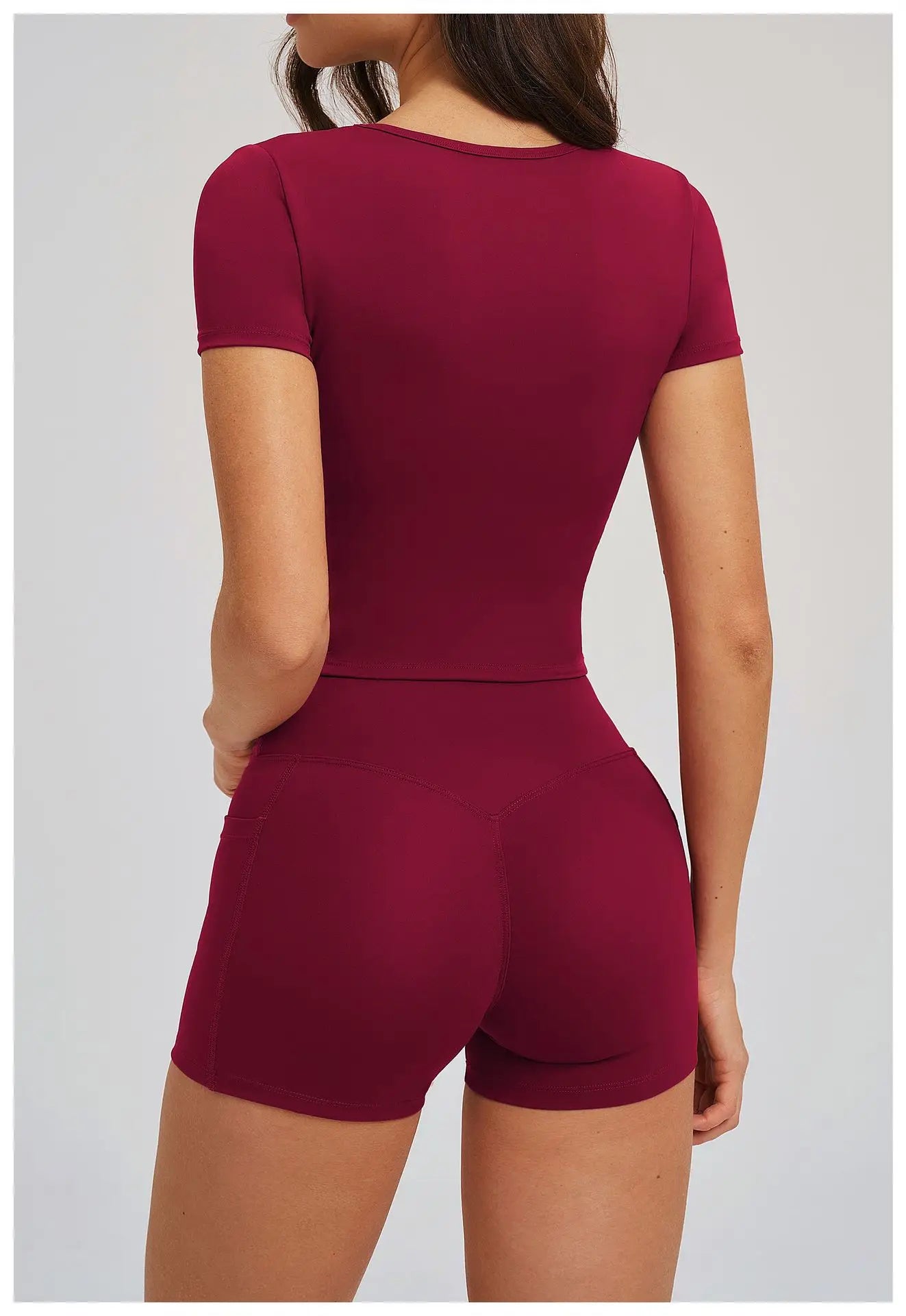 Sports T-shirt Women Fitness Top Yoga Short Sleeves Dance Clothes High Elastic Running Shirts Gym Push Up Workout Top Tee