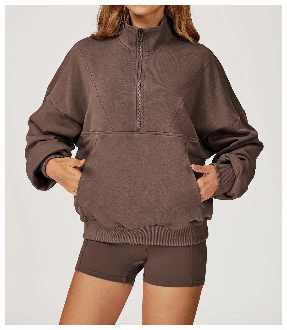 Winter Casual Hoodie Zipper Long Sleeved Women's Top Windproof and Warm Loose Hoodie Women's Outdoor Running Sportswear