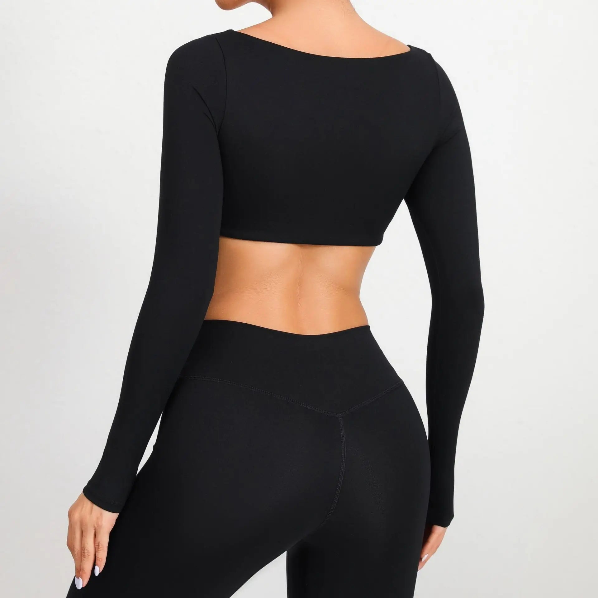 New Sport Shirt Women Clothes Sportswear Long Sleeve T-shirt for Fitness Yoga Wear Ladies Crop Top Gym Workout Top with Cups