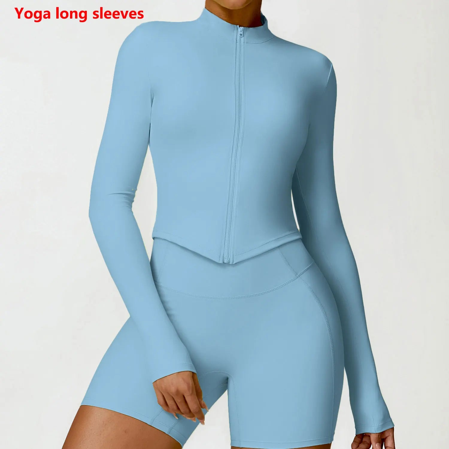 New Running Elasticity Yoga Jacket Zipper Slimming Top Coat Women's Sports Jacket Gym Workout Sports Long Sleeves Women Tights
