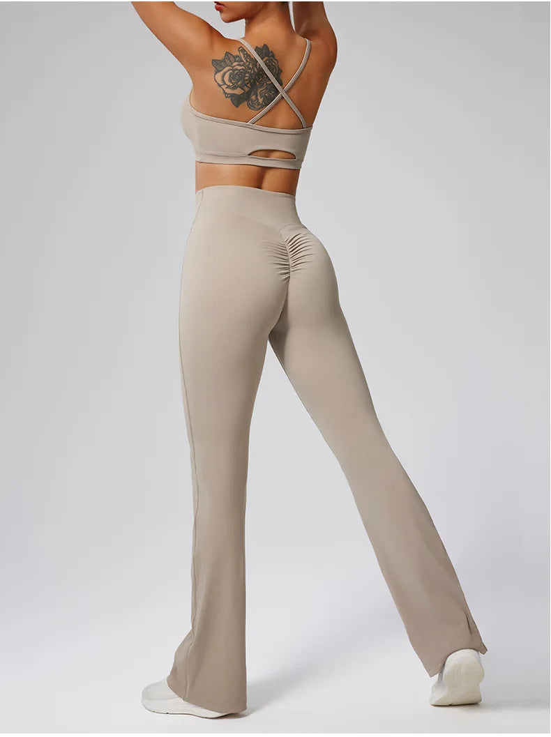 Women Tracksuit 2PCS Yoga Set Workout Clothes Sportswear Gym Clothing High Waist Leggings Fitness Bra Sports Suits Athletic Wear