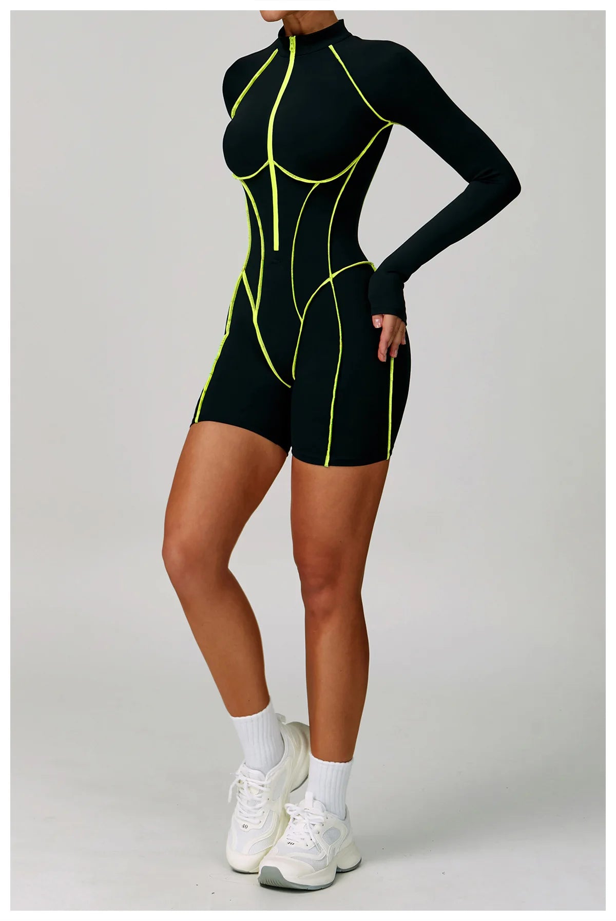 Zipper Rompers Women's Gym Jumpsuit Fitness Suit Short Sets Sports Overalls for Woman Tracksuit Yoga Clothing Workout Sportswear