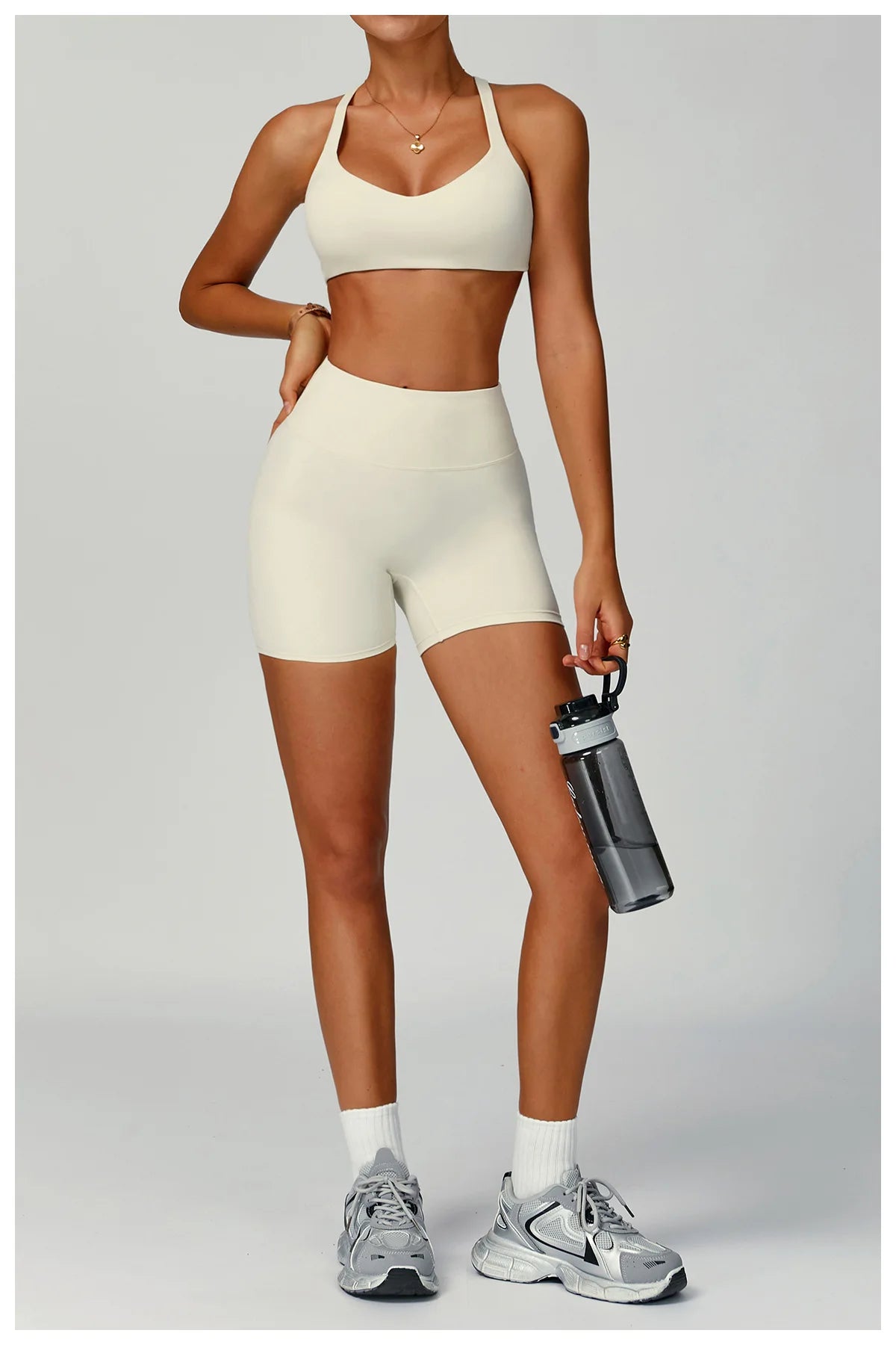 Women Tracksuit Yoga Shorts Set Seamless Yoga Set Workout Scrunch Shorts Sets Sports Bra Scrunch Shorts Fitness Clothes Gym Suit