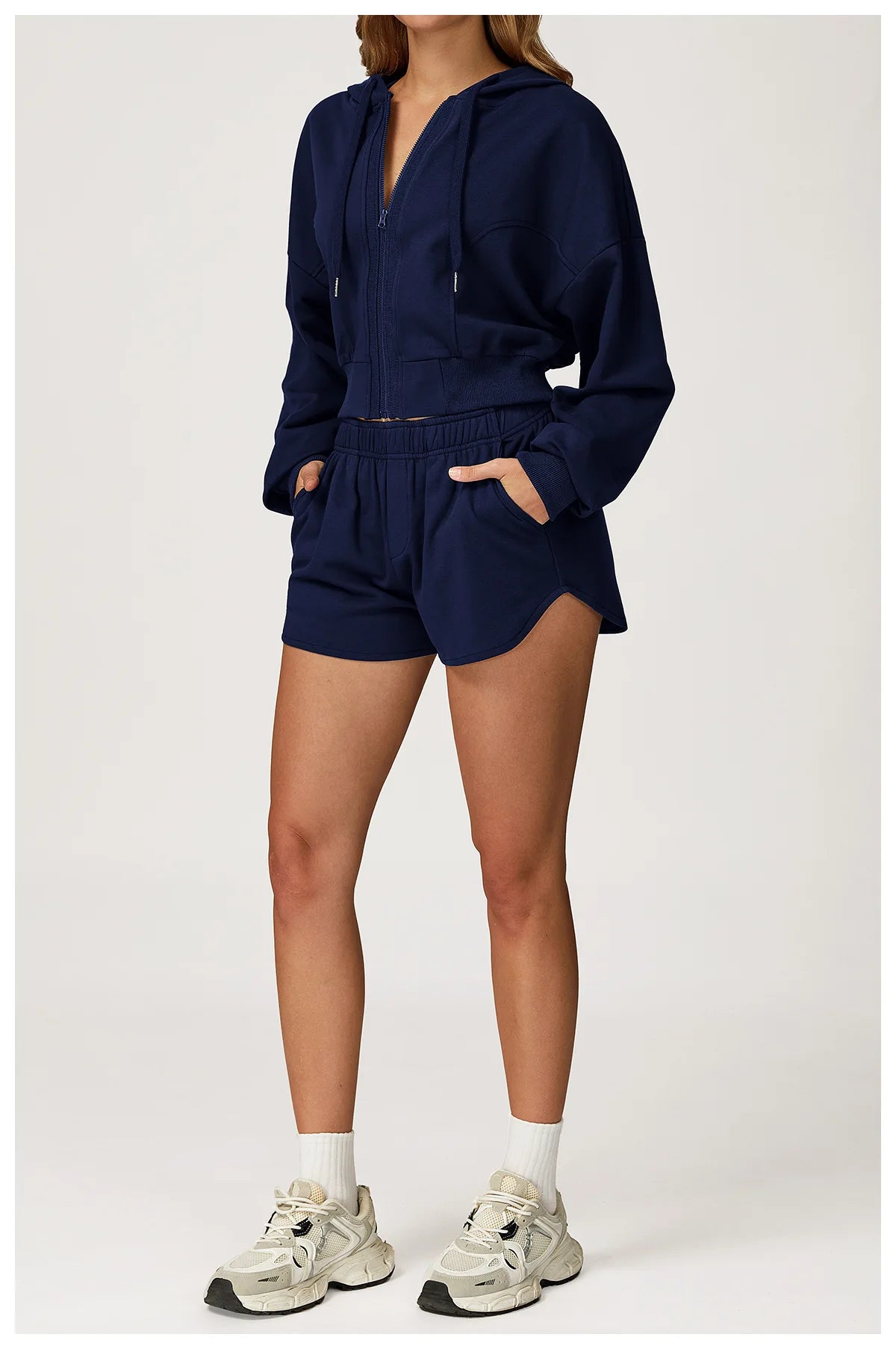 Winter 2-piece Casual Sports Hoodie Set Women's Long Sleeved Loose Yoga Set High Waisted Sweatpants Running and Fitness Set