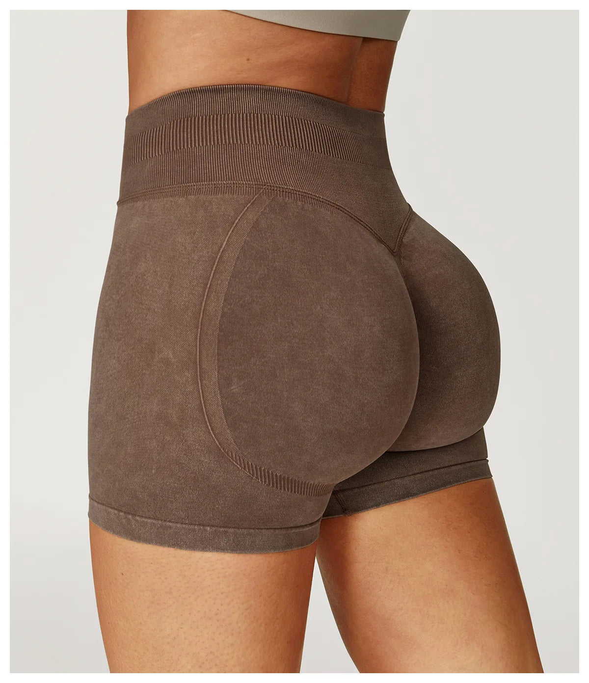 Sand Washed Yoga Shorts Women Yoga Shorts High Waist Workout Shorts Fitness Yoga Lift Butt Fitness Yoga Gym Running Short Pants