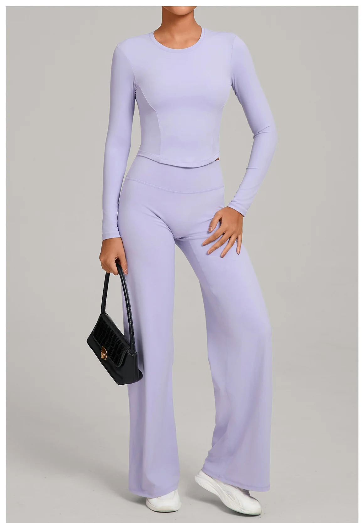 Gym Outfits 2PCS Yoga Suit Sports Set Women Sportswear Quick-Drying Women Tracksuit Running Workout Long Sleeve Yoga Clothing