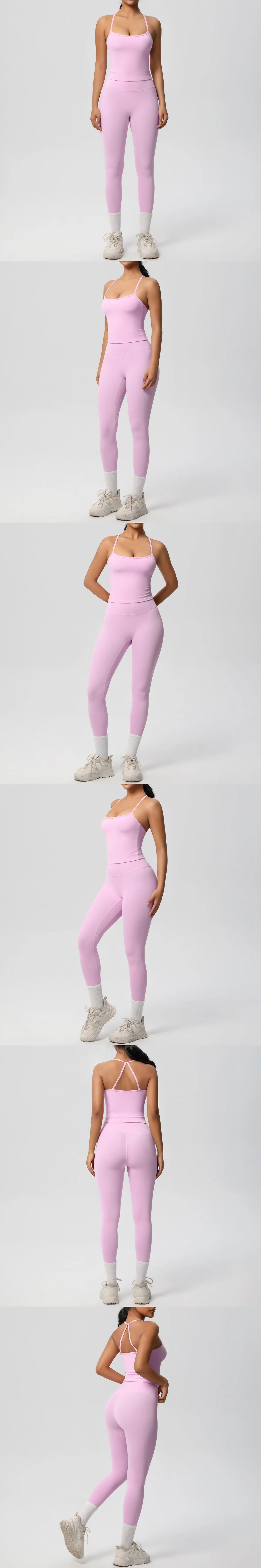 Yoga Outfits Women Tracksuit Fitness Suit Training Sleeveless Sport Gym Set Workout Overalls Sports Underwear Sportswear