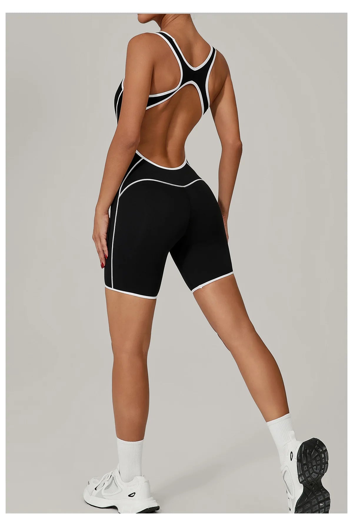 Color Blocked Gym Set Women Tracksuit Yoga Suit Sportswear Women Sports Jumpsuit Fitness Rompers Female Push Up Workout Bodysuit