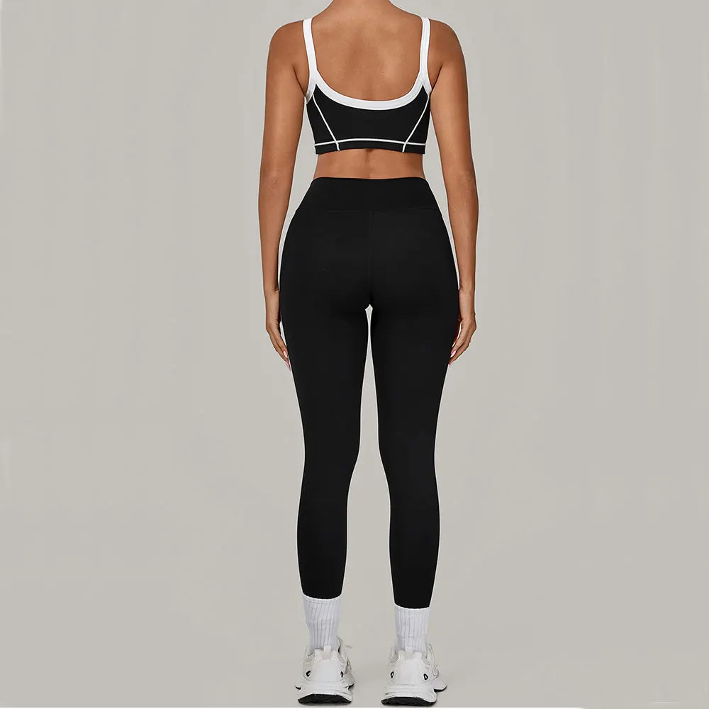 2PCS Yoga Suit Women Tracksuit Sports Bra High Waist Leggings Sports Outfit Gym Set Fitness Workout Clothes Running Sportswear