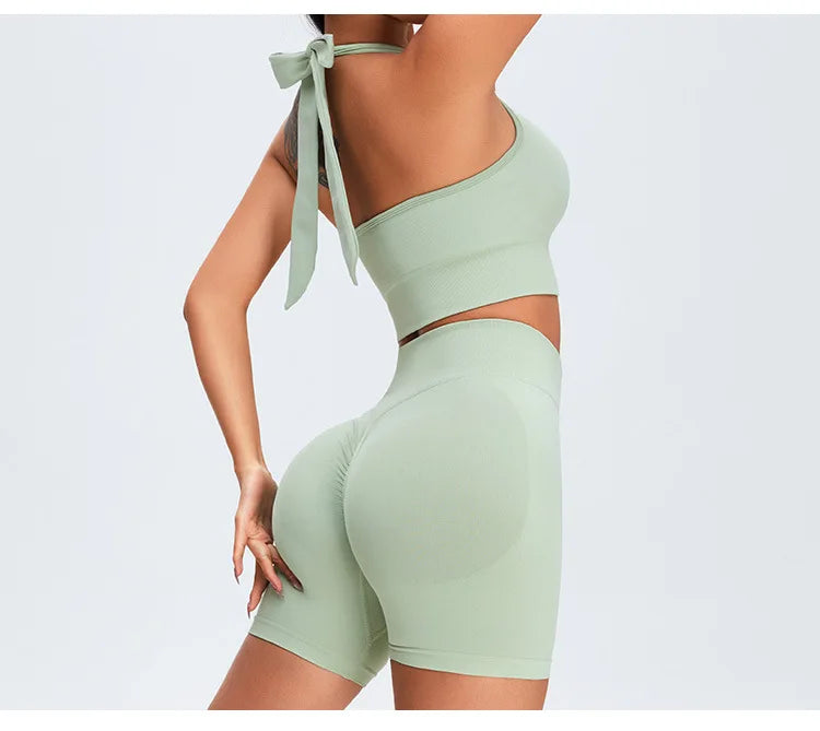 High Waist Seamless Shorts Women Scrunch Butt Yoga Shorts Push Up Gym Shorts Athletic Booty Fitness Workout Short Women Clothing