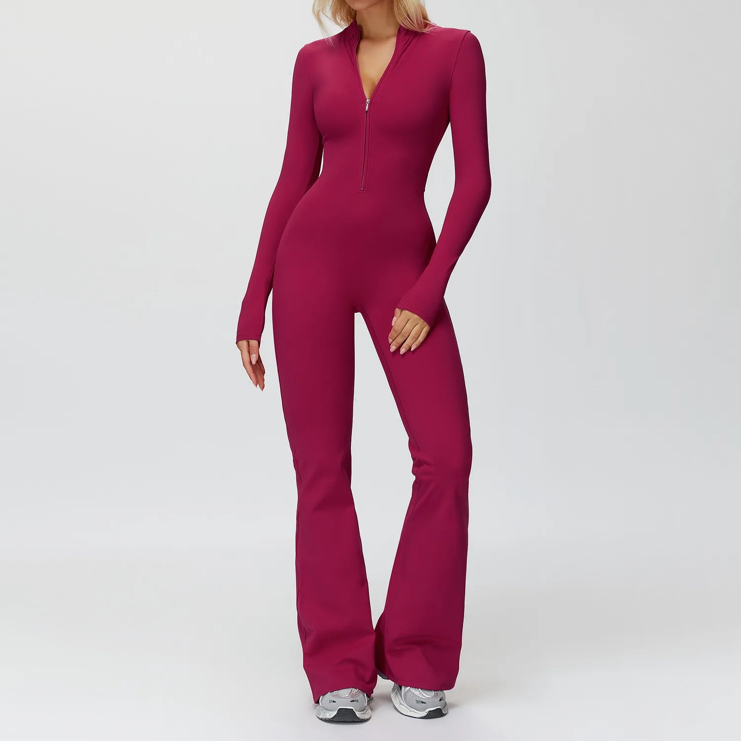 Winter Yoga Suit Gym Set Women Tracksuit Thicken Sportswear Zipper Fitness Long Sleeved Sports Jumpsuit Push Up Workout Clothes