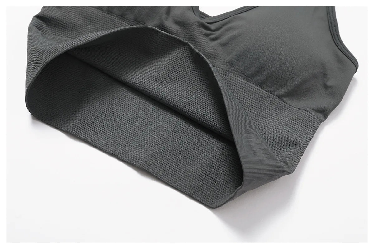 Hanging Neck Bra Women Sports Bra Top Push Up Fitness Seamless Yoga Bra Underwear Sport Tops Women Breathable Running Gym Vest