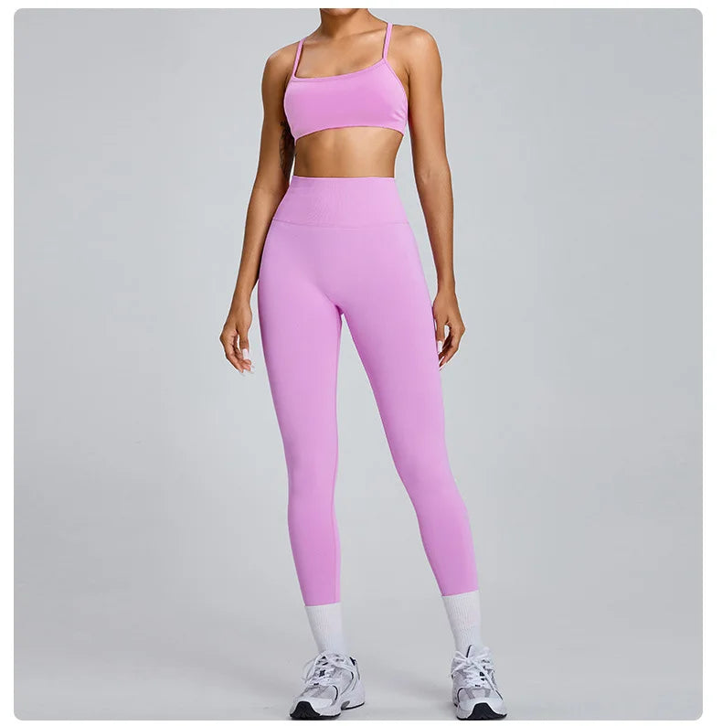 Seamless Fitness Women's Sport Leggings High Waist Elastic Solid Yoga Leggings Gym Jogging Quick Dry Push Up Slim Pants Female