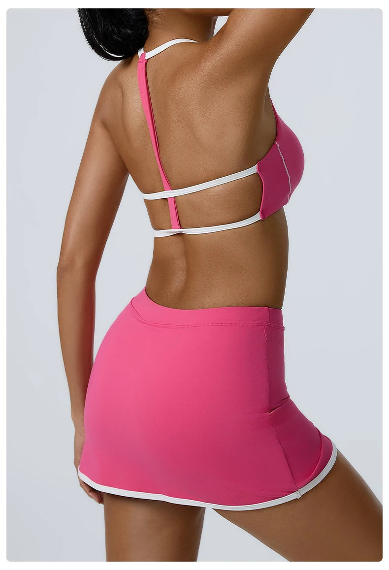 Workout Clothes Women's Tracksuit 2PCS Yoga Set Sportswear Gym Clothing High Waist Leggings Sportswear Fitness Sports Bra