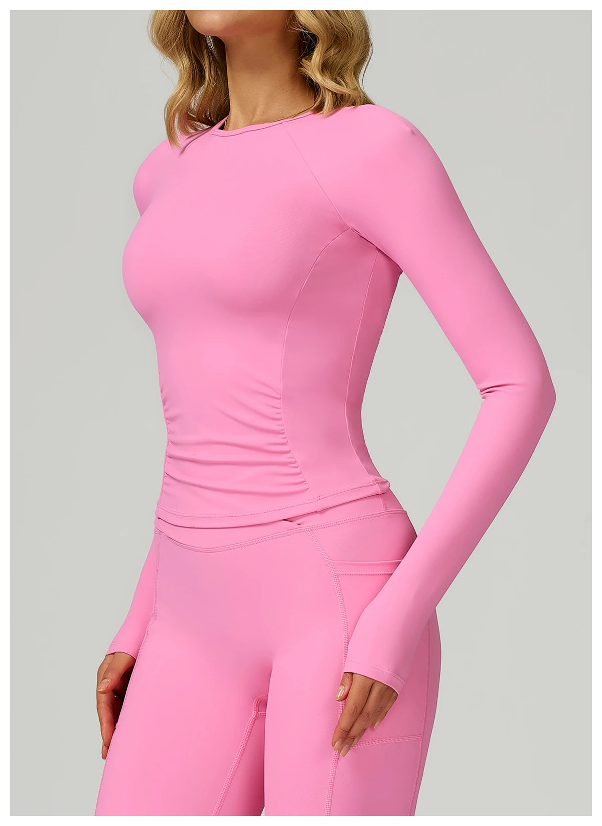 Women's Long Sleeve Top Yoga Shirts Running T-Shirt Workout Fitness Long Sleeve Gym Push Up Sports Top Sexy Training Crop Top
