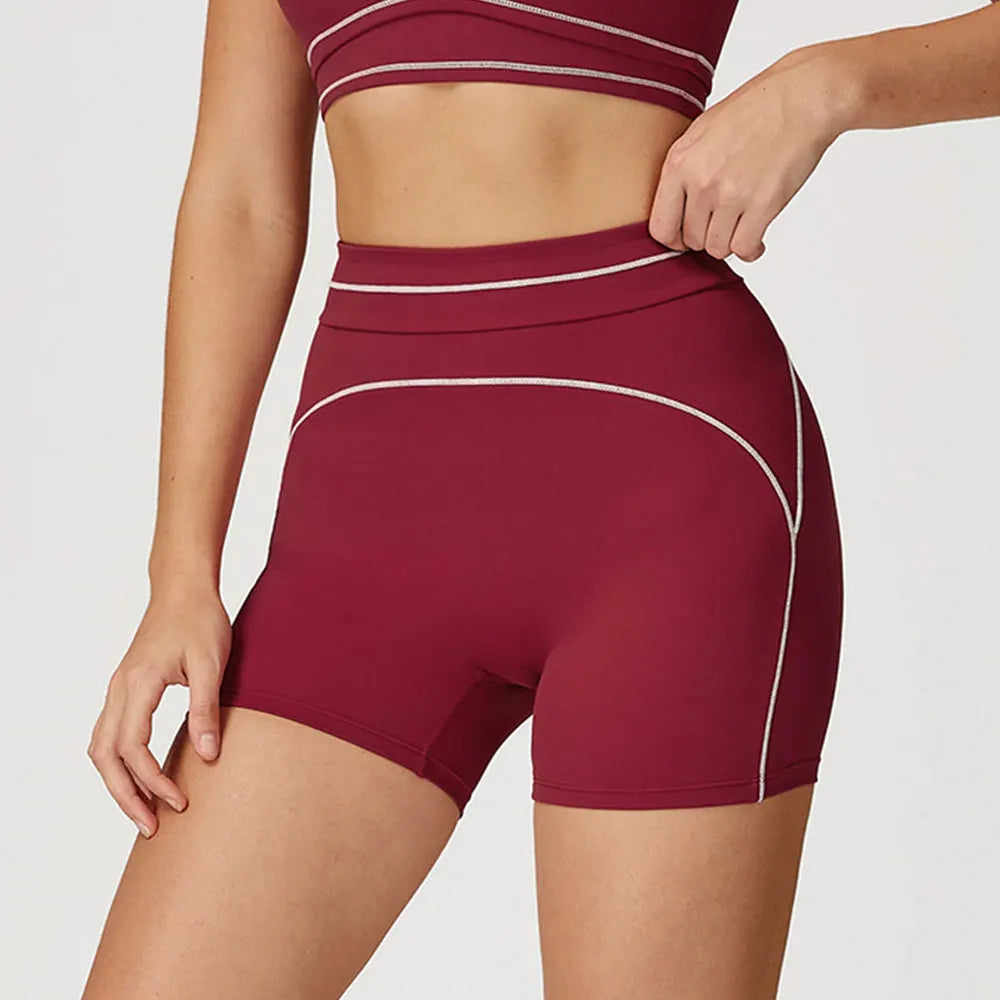 Yoga Shorts Women High Waist Workout Shorts Fitness Yoga Lift Butt Fitness Ladies Yoga Gym Running Impact Short Pants Sportswear