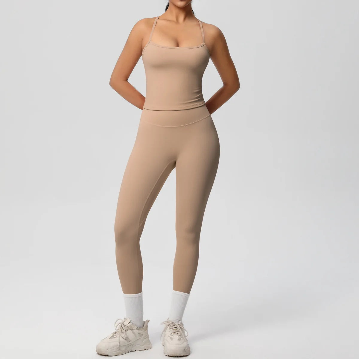 Yoga Outfits Women Tracksuit Fitness Suit Training Sleeveless Sport Gym Set Workout Overalls Sports Underwear Sportswear