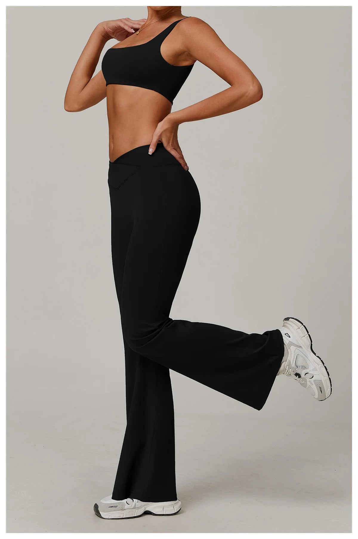 Wide Leg Pants Women Yoga Leggings Women Fitness Leggings Running Pant Sports Leggings High Waist Workout Tight Gym Bell-bottoms
