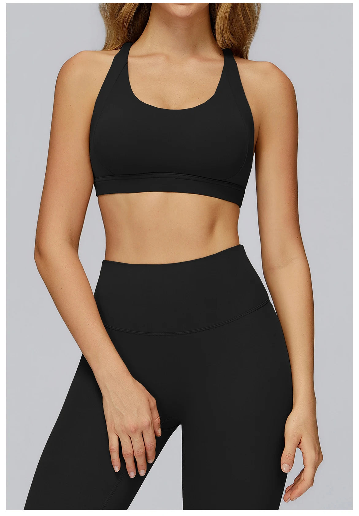 Women Tops Back Cross Strap Tank Top Push Up Underwear Running Sports Bra Breathable Soft Fitness Beauty Solid Color Yoga Bra